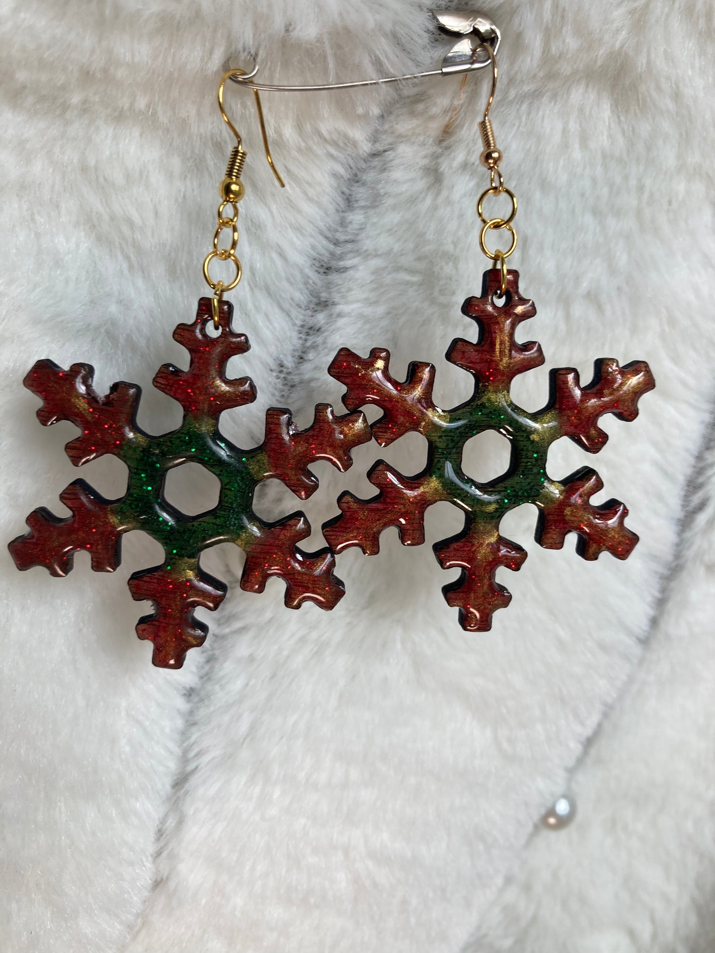 Flocon de noel rouge