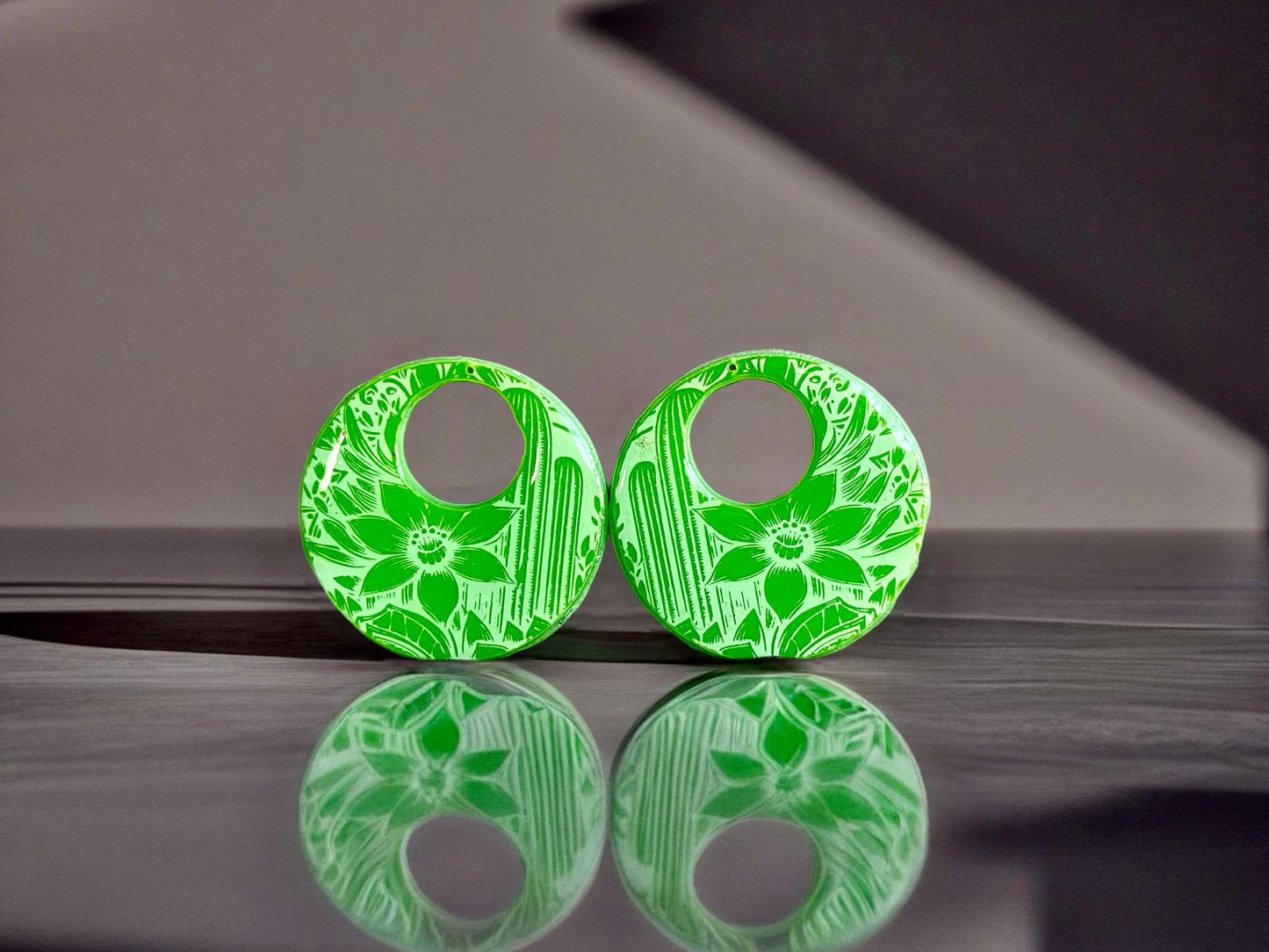 Pampilles rondes vague florale