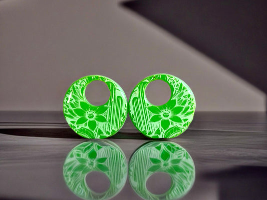 Pampilles rondes vague florale