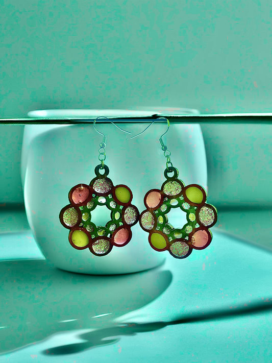 Boucle d’oreille jardin printanier