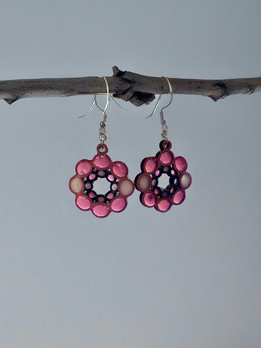 Boucle d’oreille fleur d’hiver