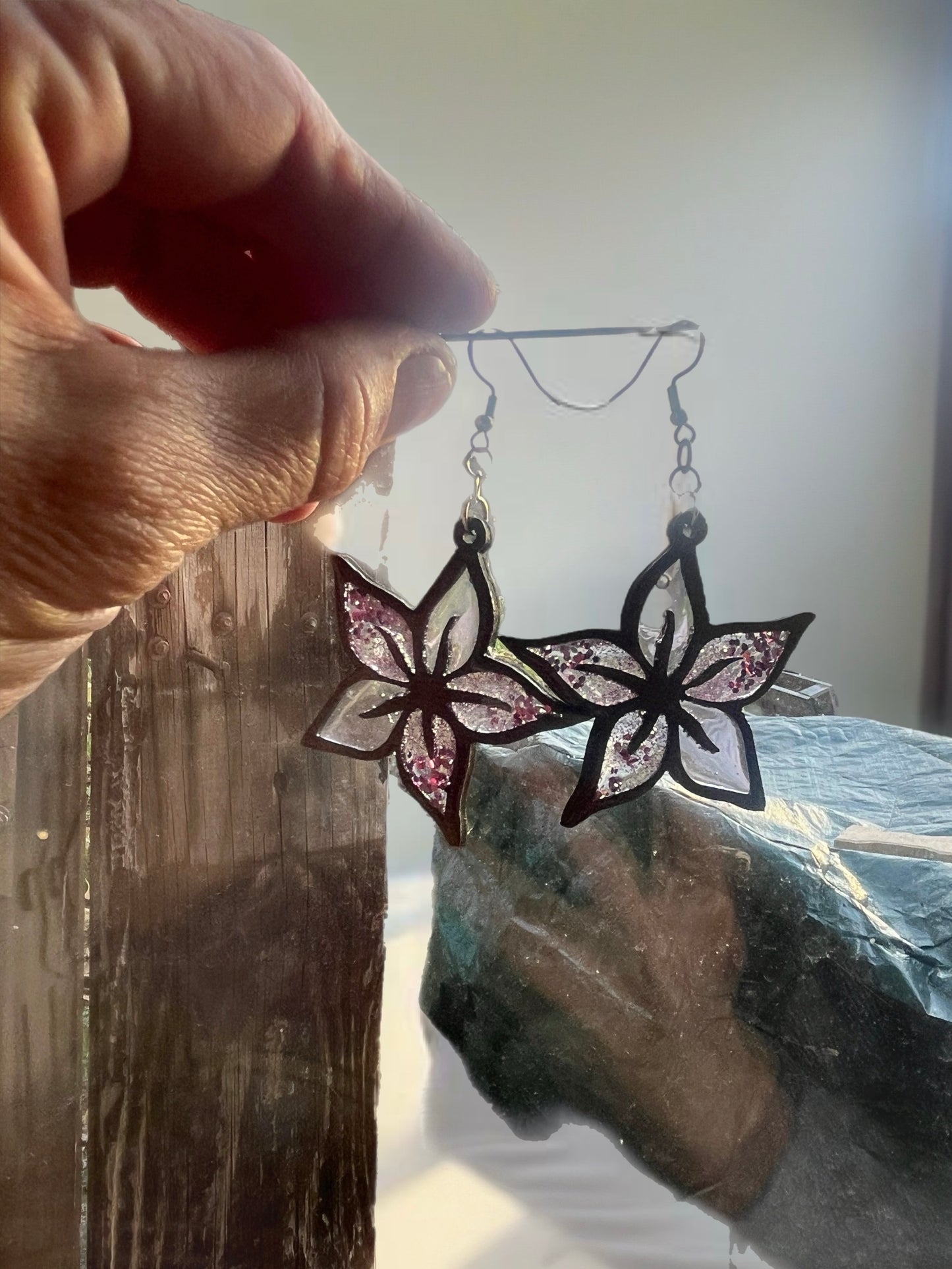 Boucle orchidée cristal rose