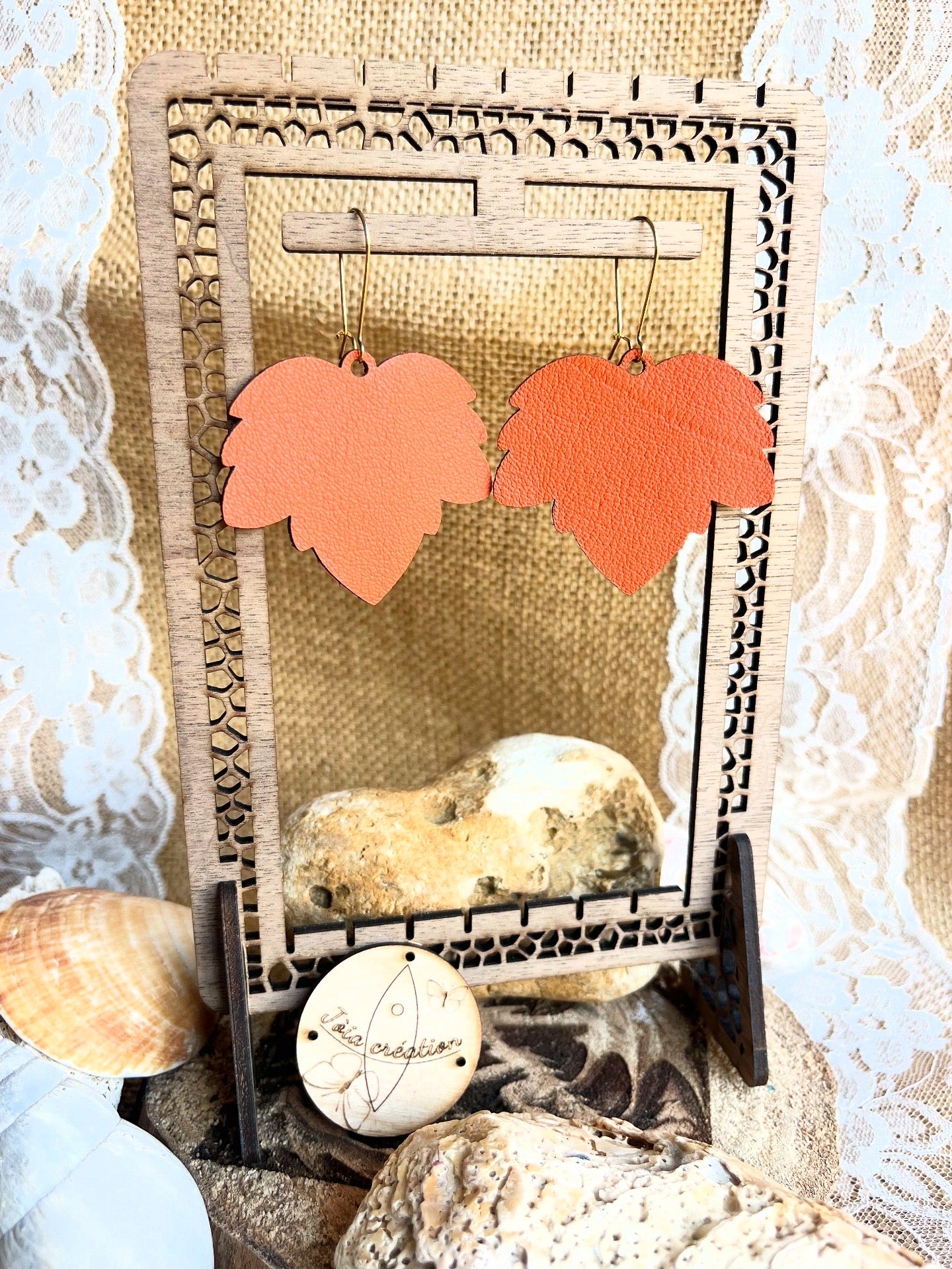 Boucle grande feuille cuir interchangeables