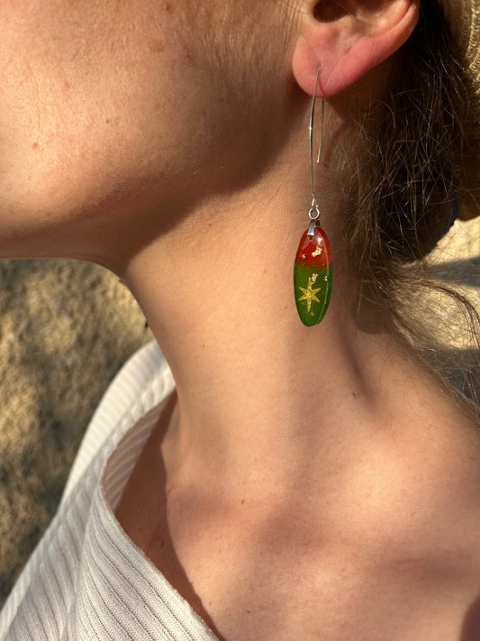 petite resine rouge verte