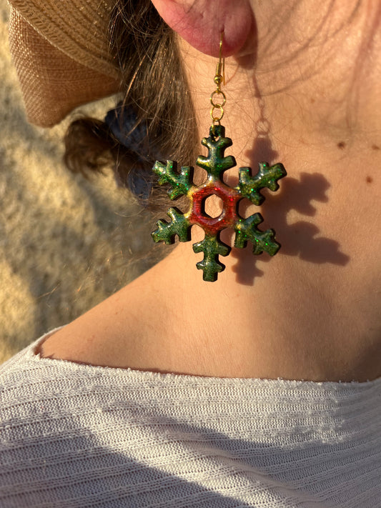 Flocon de noel vert